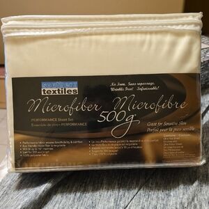 Cream Microfiber KING size Bedding Sheets